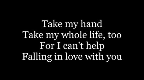 help falling in love lyrics